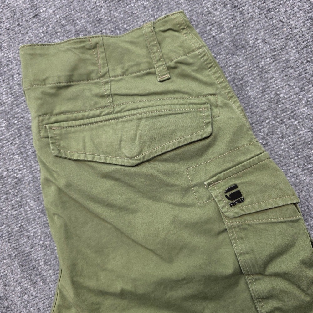 G-Star Raw Men 31 Rovic Zip Cargo Shorts Olive Green Utility Streetwear Gorpcore